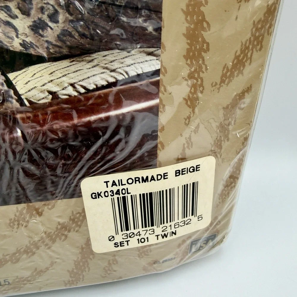 NEW Vintage Animal Print BILL BLASS Springmaid 200 Ct Percale Twin Sheet Set